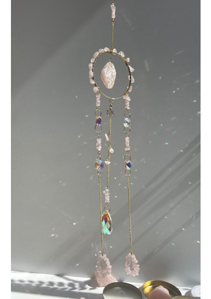 Pembe Kuvars Hediye Kutusu 1 - Doğal Taş Sun Catcher, Mum, Palo Santo ve Palo Santo Tütsülük fiyatları