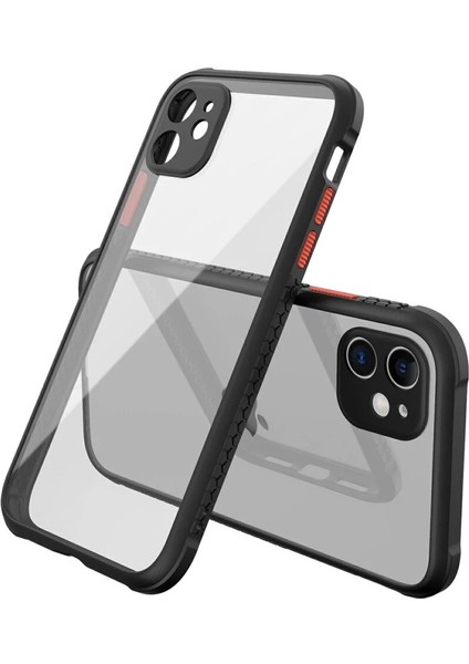 Iphone 12 Mini Kılıf Miami Şeffaf Silikon - Siyah Drstr