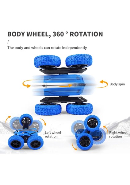 Uzaktan Kumandalı 360° Şarjlı Çift Yönlü Akrobat Araba Akrobat Araba Çılgın Stunt Rc Araba