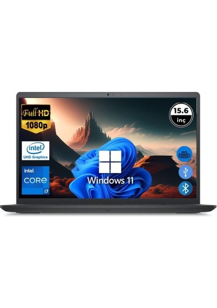 Inspiron 3520 I7 1255U 8gb 256 GB M.2 SSD I35201013U ATL121 O/b 15.6" WIN11PRO Taşınabilir Bilgisayar