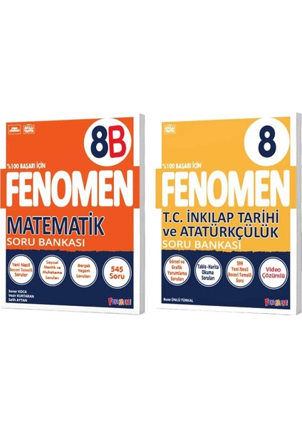 Fenomen 8. Sınıf Matematik - B + Inkılap Tarihi