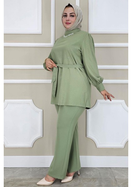 Kadın Dantel Detaylı Tesettür Takım