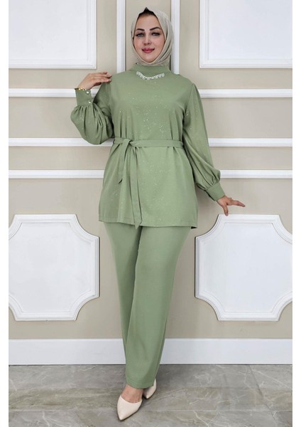 Kadın Dantel Detaylı Tesettür Takım modelleri