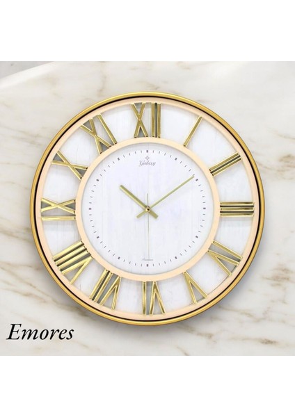 Krem Renkli 43 cm Dekore Roma Rakamlı Şık Duvar Saati fiyatları