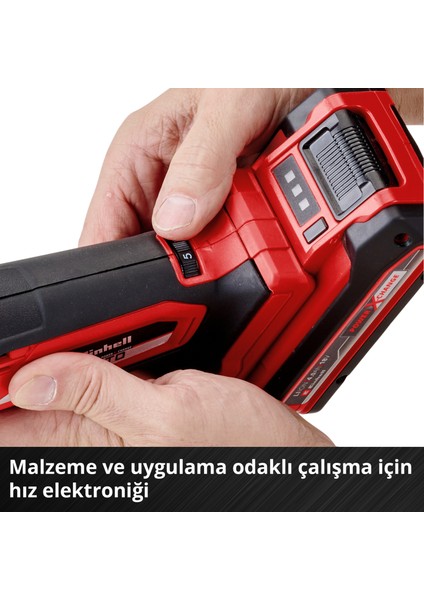 Akülü Raspalama VARRITO Power X-Change (Li-Ion, 18V, 11000-20000 dak.-1, hızlı hareket kilidi, 12 yönlü ayarlanabilir alet tutucu, akü ve şarj cihazı dahil değildir) - 4465160