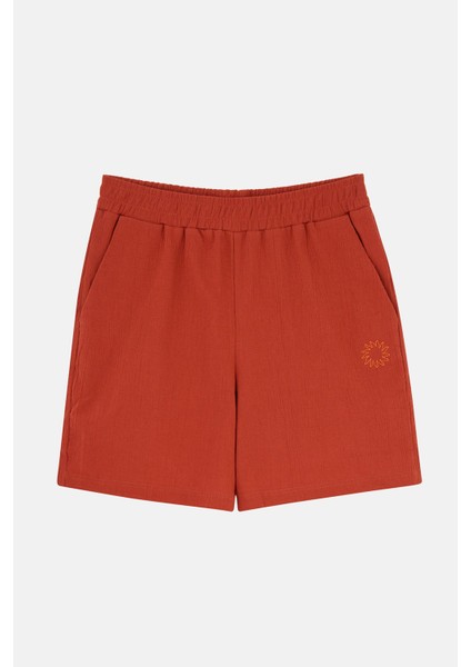 Güneş Müslin Şort - Kiremit