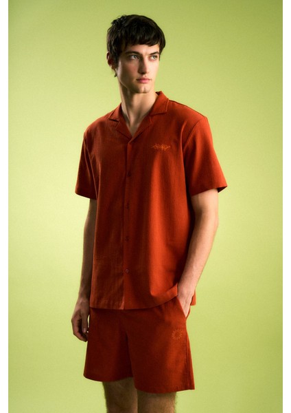 Güneş Müslin Şort - Kiremit fırsatları