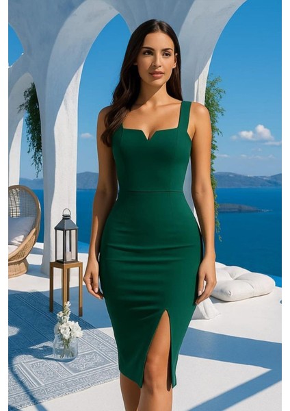 Scuba Krep Elbise