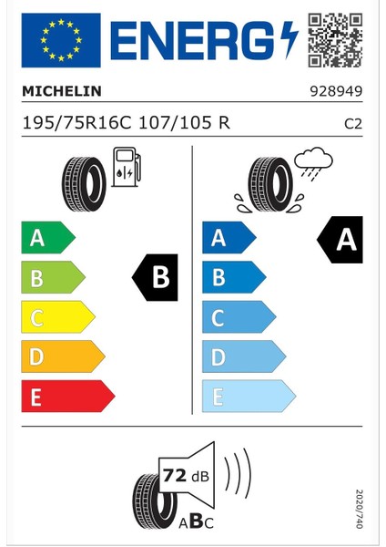 195/75 R16C 107/105 R Agilis 3 Hafif Ticari Oto Yaz Lastiği ( Üretim Yılı: 2025 )