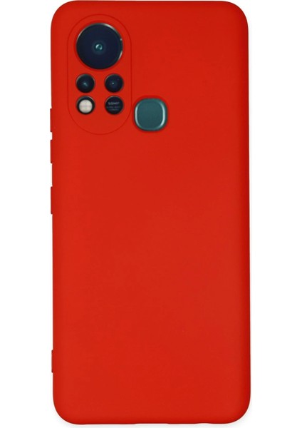 Infinix Hot 11S Kılıf Nano Içi Kadife Silikon - Kırmızı Drstr