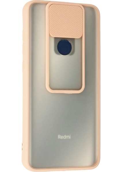 Xiaomi Redmi Note 9 Kılıf Palm Buzlu Kamera Sürgülü Silikon - Pembe Drstr