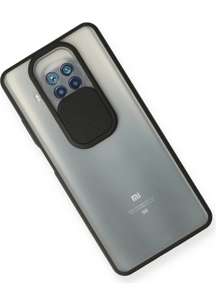 Xiaomi Mi 10T Lite Kılıf Palm Buzlu Kamera Sürgülü Silikon - Siyah Drstr
