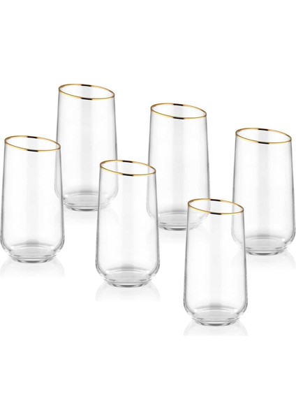 Gina Meşrubat Bardak Gold Detay 6 Lı