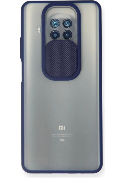 Xiaomi Mi 10T Lite Kılıf Palm Buzlu Kamera Sürgülü Silikon - Lacivert Drstr