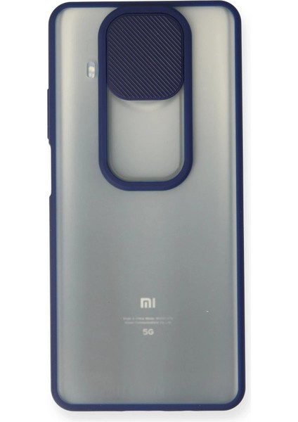 Xiaomi Mi 10T Lite Kılıf Palm Buzlu Kamera Sürgülü Silikon - Lacivert Drstr