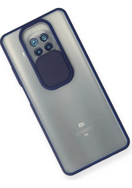 Xiaomi Mi 10T Lite Kılıf Palm Buzlu Kamera Sürgülü Silikon - Lacivert Drstr