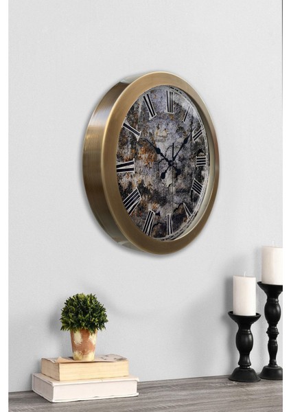 Eskitme Metal Duvar Saati, 36 Cm, Şık ve Dekoratif Ev Aksesuarı fiyatları