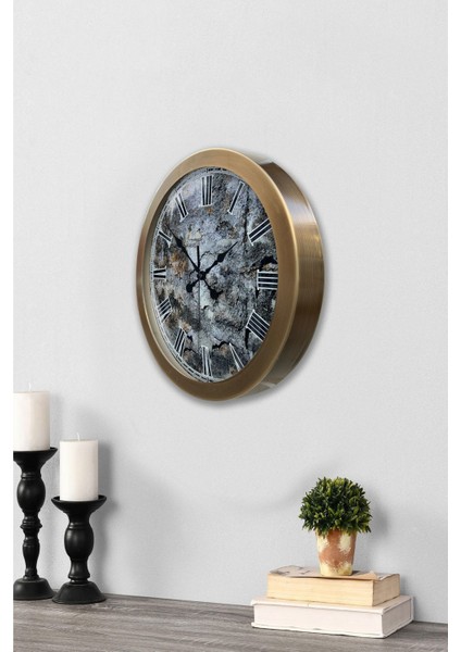 Eskitme Metal Duvar Saati, 36 Cm, Şık ve Dekoratif Ev Aksesuarı modelleri
