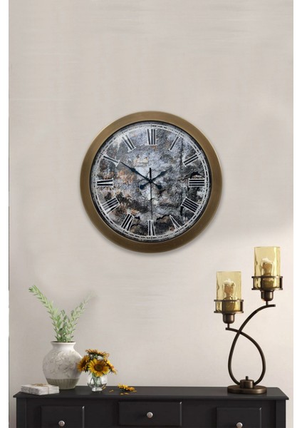 Eskitme Metal Duvar Saati, 36 Cm, Şık ve Dekoratif Ev Aksesuarı fırsatları