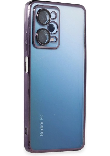 Xiaomi Redmi Note 12 Pro 5g Kılıf Razer Lensli Silikon - Mor Drstr