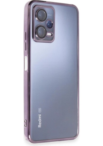 Xiaomi Redmi Note 12 5g Kılıf Razer Lensli Silikon - Mor Drstr