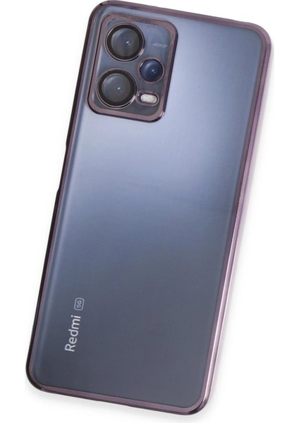 Xiaomi Redmi Note 12 5g Kılıf Razer Lensli Silikon - Mor Drstr
