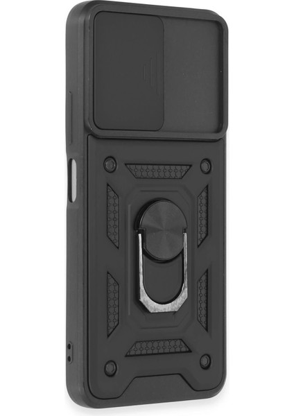 Xiaomi Redmi Note 12 5g Kılıf Pars Lens Yüzüklü Silikon - Siyah Drstr