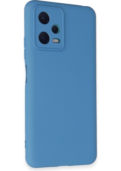 Xiaomi Redmi Note 12 5g Kılıf Nano Içi Kadife Silikon - Mavi Drstr