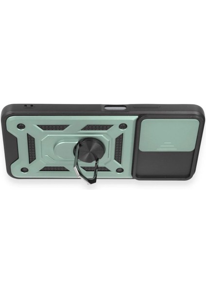 Xiaomi Redmi Note 12 5g Kılıf Pars Lens Yüzüklü Silikon - Yeşil Drstr