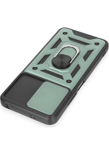Xiaomi Redmi Note 12 5g Kılıf Pars Lens Yüzüklü Silikon - Yeşil Drstr