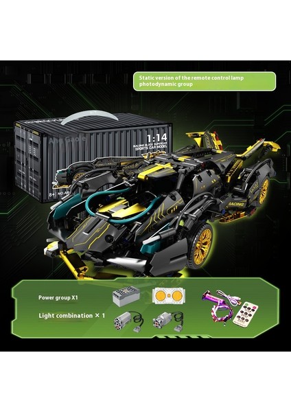 Lambo Cyberpunk Spor Araba Modeli Yapı Taşları Yarış Arabası Montajlı Oyuncaklar (Yurt Dışından)
