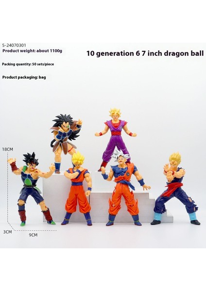Seven Dragon Ball Süper Saiyan Manken Anime Modeli Süs Heykeli Hediye (Yurt Dışından)