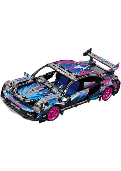 Puzzle Spor Araba Yapı Taşı Oyuncakları Bumerang Araba Monte Edilmiş Model (Yurt Dışından)