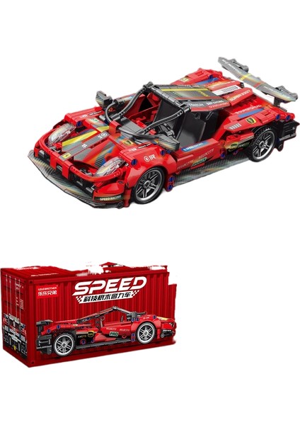 Puzzle Spor Araba Yapı Taşı Oyuncakları Bumerang Araba Monte Edilmiş Model (Yurt Dışından)