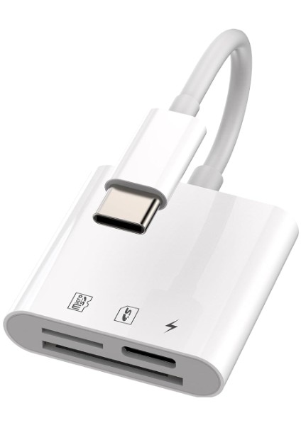 Type-C To 3 In 1 Card Reader Kart Okuyucu Çevirici