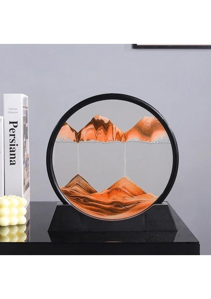 Kişiye Özel 3D Cam Hareketli Turuncu Kum Sanatı, Şık ve Özel Dekorasyon Parçası