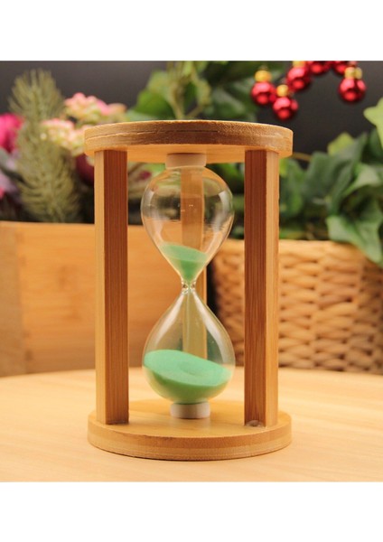 Doğal Ahşap Bambu Kum Saati, 10 Dakika, Şık ve Zarif Tasarım
