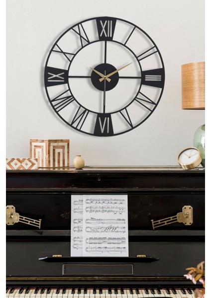 Modern Siyah Duvar Saati, Sessiz ve Şık Tasarım, 41CM Metal Kasa indirimleri