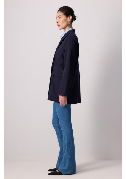 Sedef Düğmeli Blazer Ceket