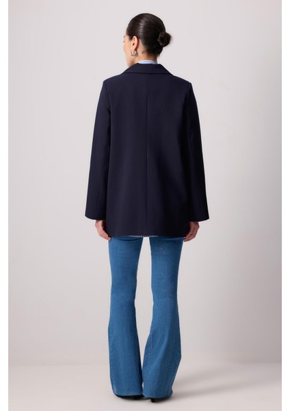 Sedef Düğmeli Blazer Ceket