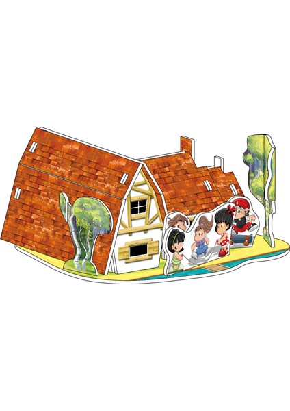 Yeni Avrupa Tarzı Villa 3D Üç Boyutlu Bulmaca Çocuk Dıy Entelektüel Oyuncaklar Anaokulu Hediye Ebeveyn-Çocuk Bulmaca (Yurt Dışından)