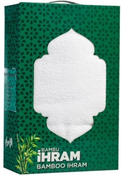 Bambu İhram Takımı 100 x 220, %100 bambu, 1250gr. Yumuşak, Beyaz renkli, Hac ve Umre ibadeti için.