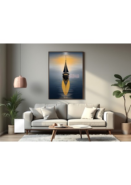 Metal Çerçeveli Gerçek Camlı Tablo Gemi fiyatları