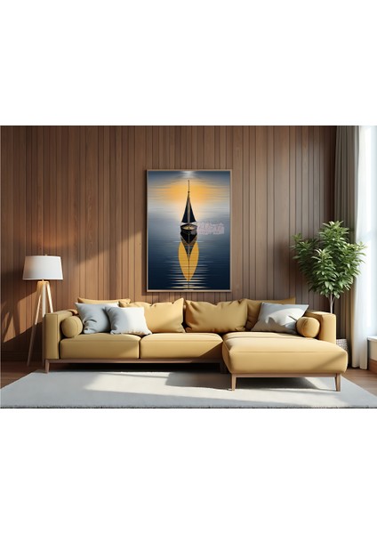 Metal Çerçeveli Gerçek Camlı Tablo Gemi modelleri