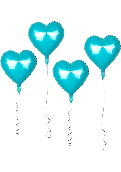 18 Inç Kalp Şeklinde Turkuaz Folyo Balon – Parti ve Doğum Günü Süsü modelleri
