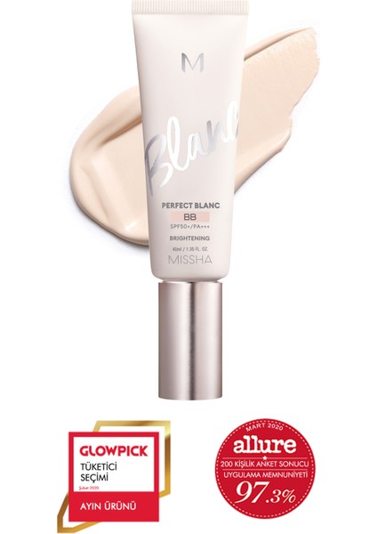 Aydınlatıcı&Ton Eşitleyici Çok Fonksiyonlu BB Krem M Perfect Blanc BB Cream SPF50+/PA++++ 21/Vanilla