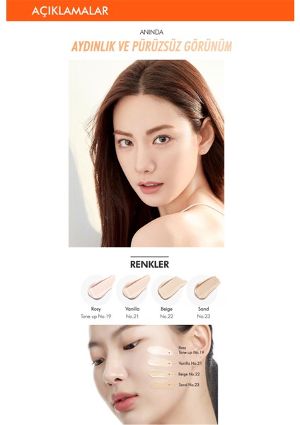 Aydınlatıcı&Ton Eşitleyici Çok Fonksiyonlu BB Krem M Perfect Blanc BB Cream SPF50+/PA++++ 21/Vanilla modelleri