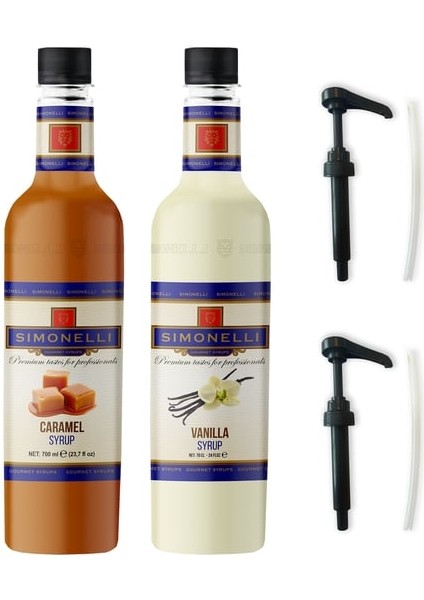 Kahve Şurubu Karamel Aromalı Vanilya Aromalı 700 ml (Pompa )