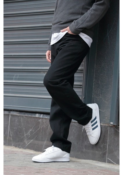 Erkek Baggy Bol Kesim Pantolon Yıkamalı Şık ve Modern