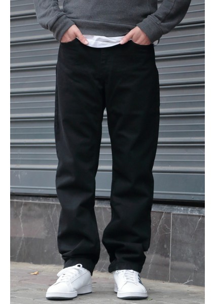 Erkek Baggy Bol Kesim Pantolon Yıkamalı Şık ve Modern indirimleri